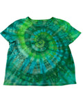 Med crop top blue green